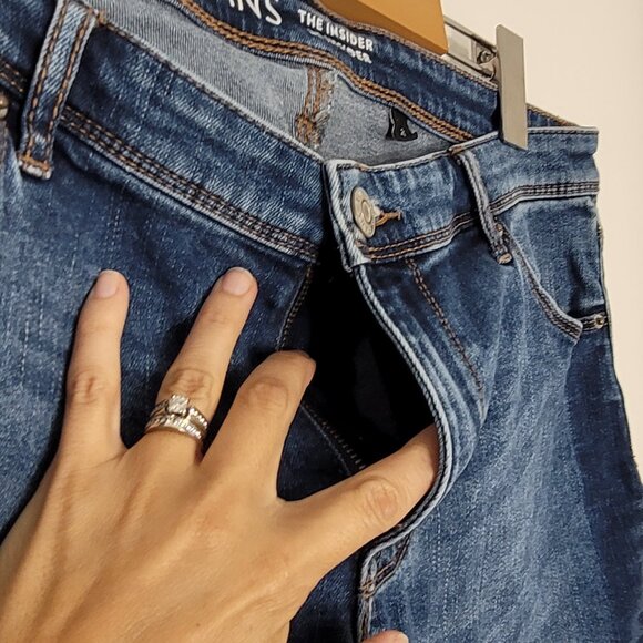 R Jeans Women's Blue Cotton Blend Mid-Rise The Insider Skinny Denim Jean Size 31 - Picture 5 of 15
